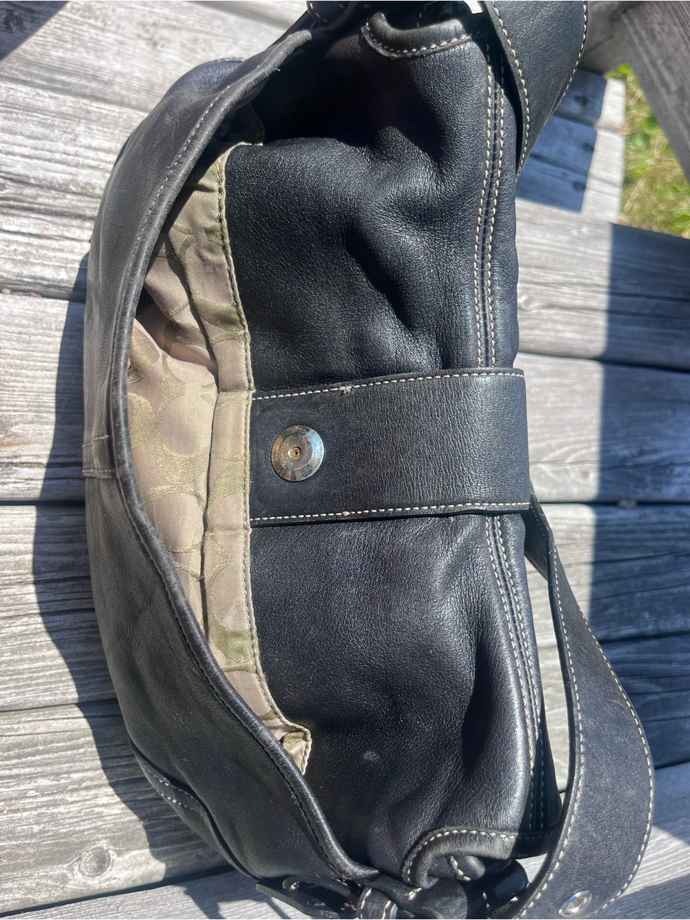 Coach A04S - 9248 Vintage Soho Y2K Black Leather Shoulder Bag - Picture 7 of 10